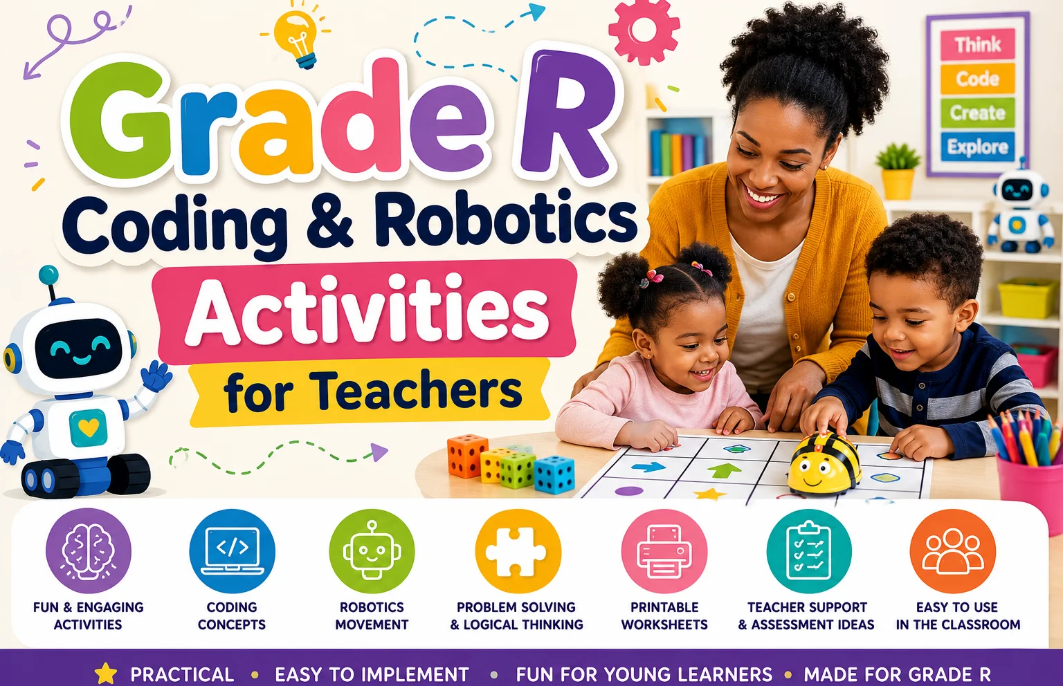 Grade R Coding and Robotics Activities for Teachers